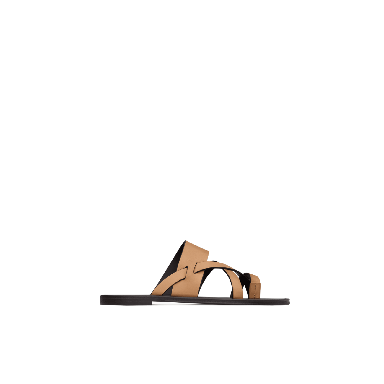 Saint Laurent Culver Smooth Leather Men's Slide