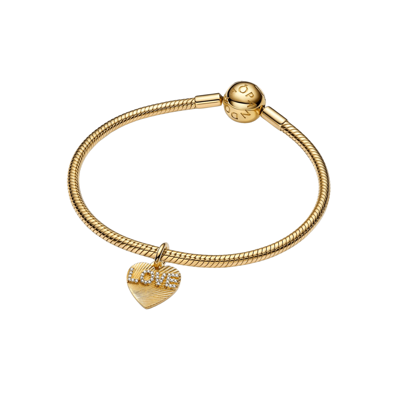 Pandora Engravable Love Heart Dangle Charm