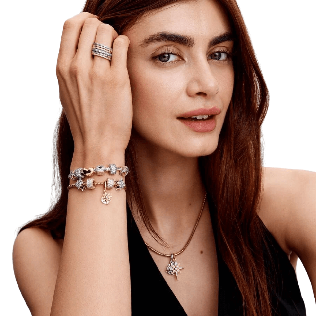 Pandora North Star Clasp Snake Chain Bracelet