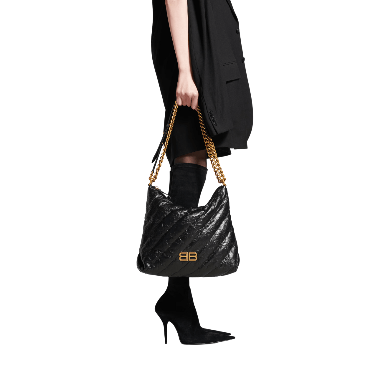 Balenciaga Crush Medium Quilted Women's Hobo Bag