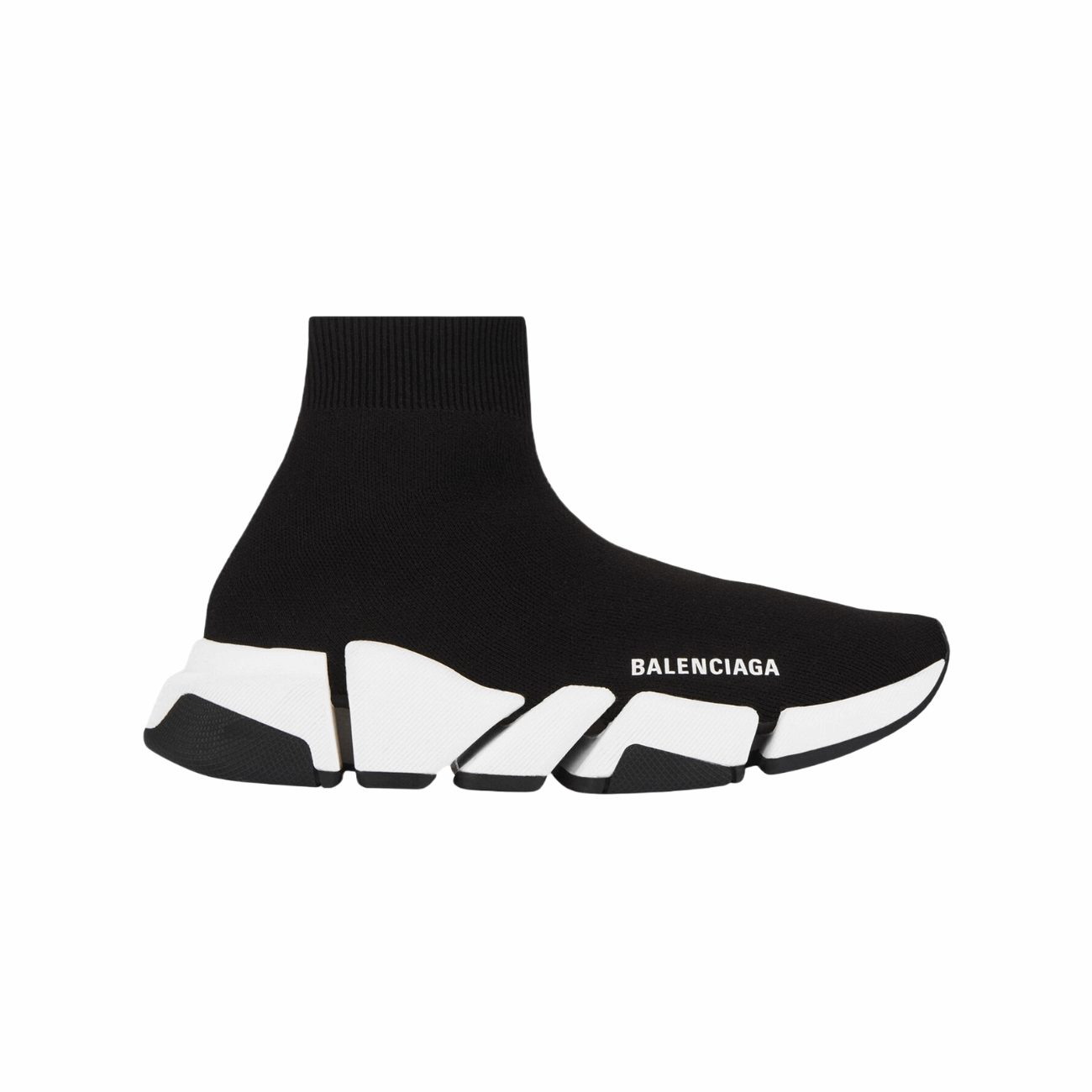 Balenciaga 617239W2DB21015 Speed 2.0 Recycled Knit Men's Sneaker, Black