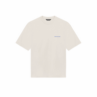 Balenciaga 612966TIVG59055 Logo Medium Fit Men's T-Shirt, Beige