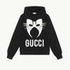 STYLIAN - Gucci 569828XJBTR1299 Manifesto Oversize Hoodie, Black