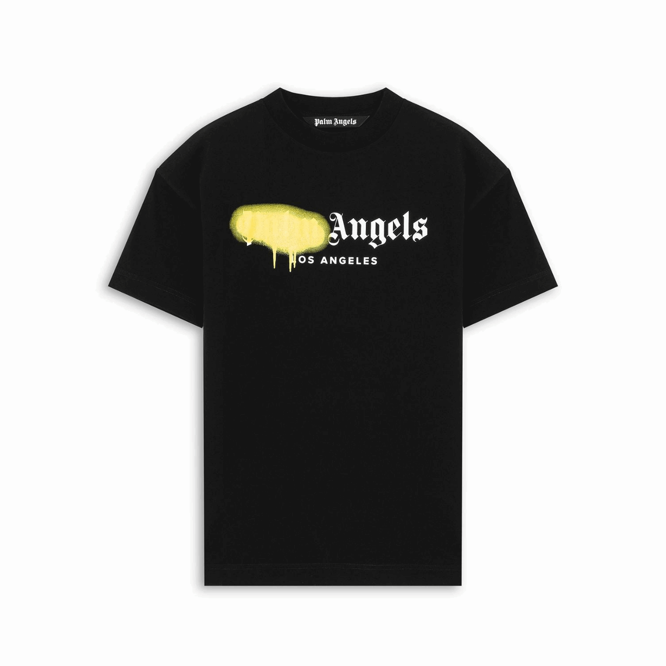 Palm Angels PMAA001S204130551060 Los Angeles Sprayed Logo Men's T-Shirt, Black