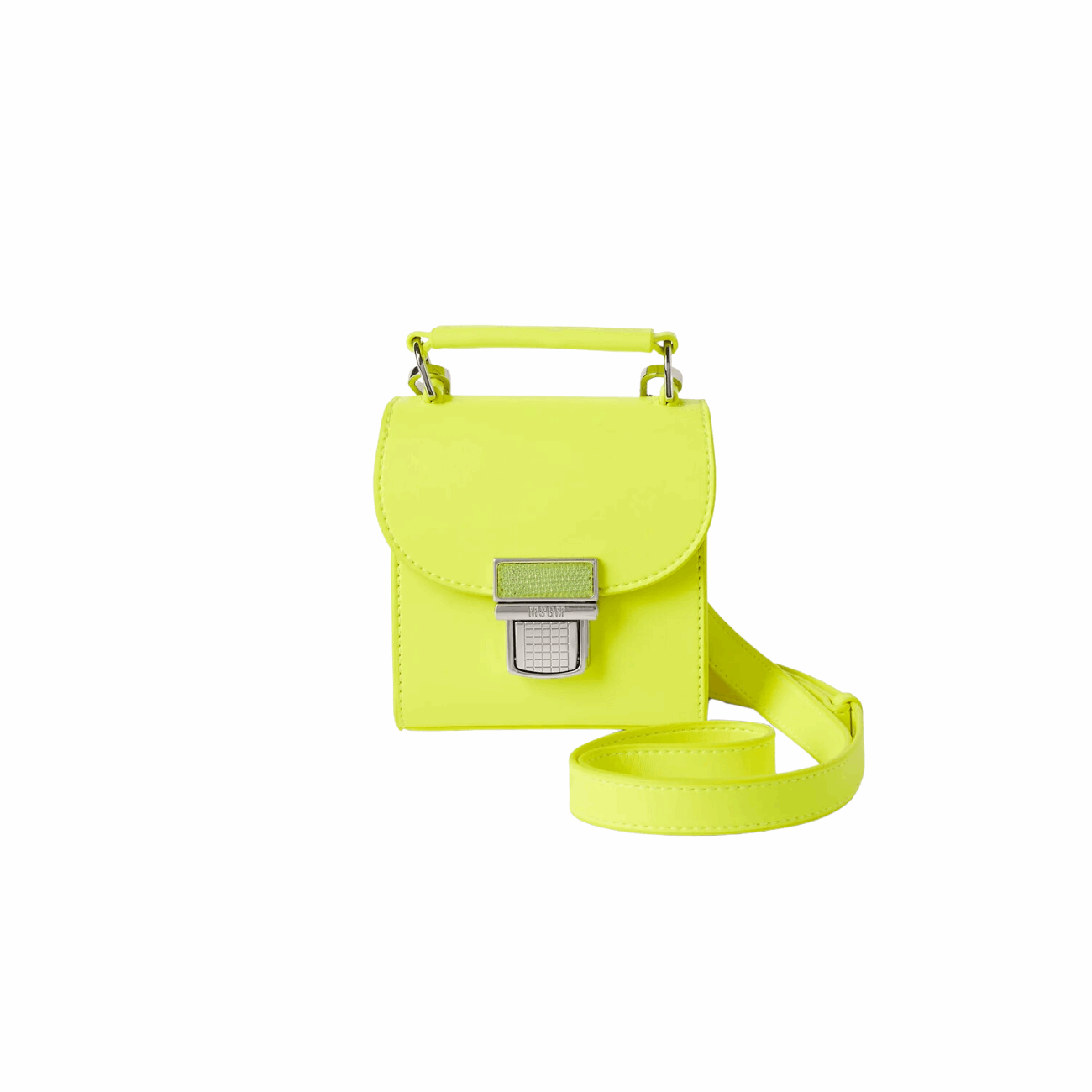 MSGM 3441MDZ82-609-08 Mini Snap Unisex Handbag, Yellow