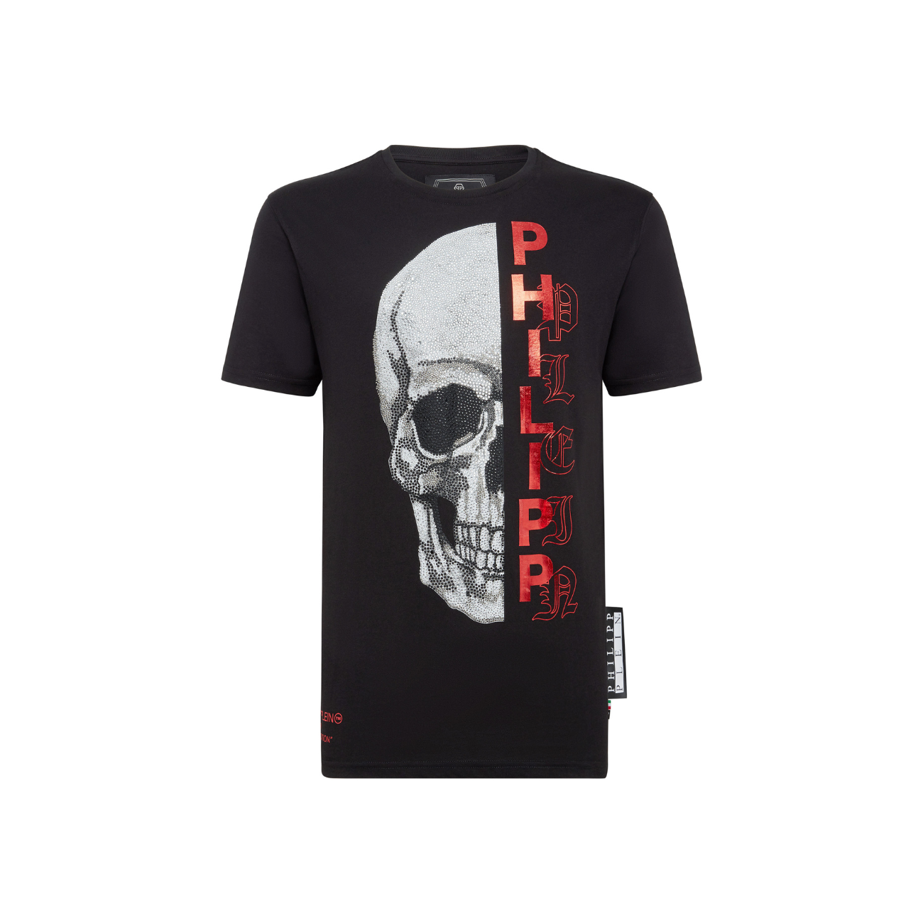 Philipp Plein Platinum Cut Round Neck Gothic Men's T-Shirt