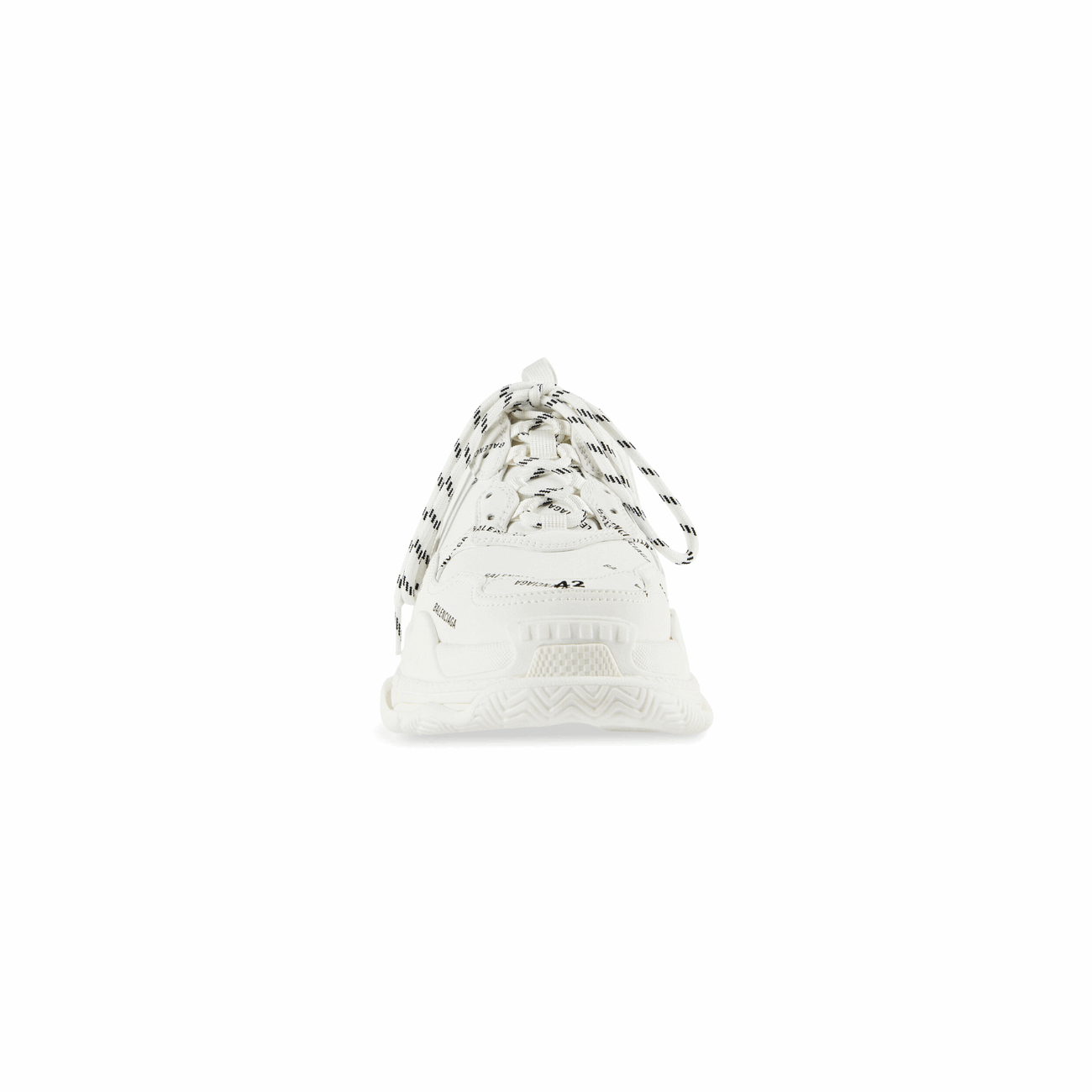 Balenciaga 536737W2FA19010 Triple S Allover Logo Men's Sneaker, White