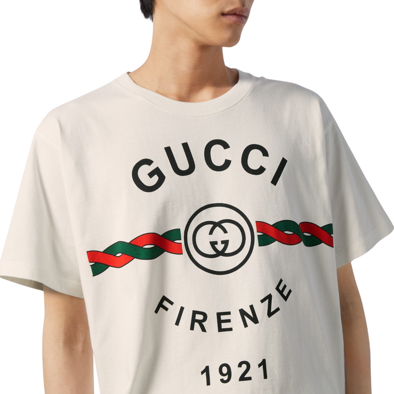 Gucci Cotton Jersey 'Gucci Firenze 1921' Men's T-Shirt