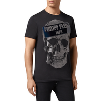 Philipp Plein Platinum Cut Round Neck Skull Men's T-Shirt