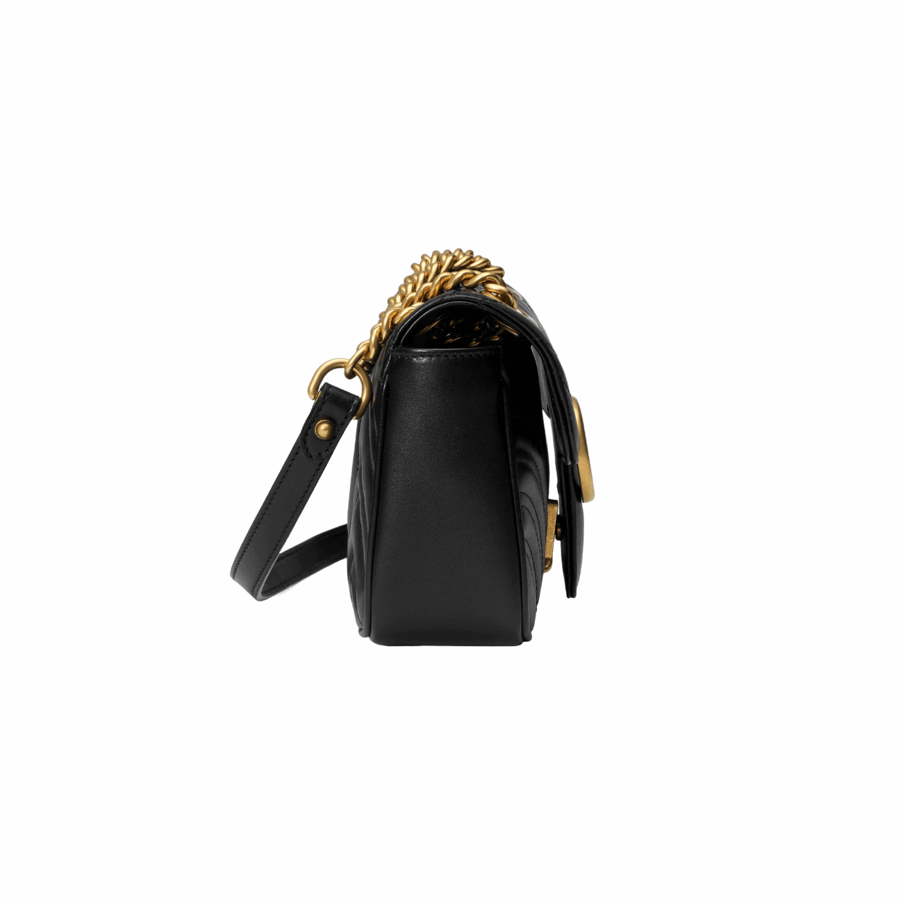 Gucci ‎446744 DTDIT 1000 GG Marmont Mini Shoulder Bag, Black