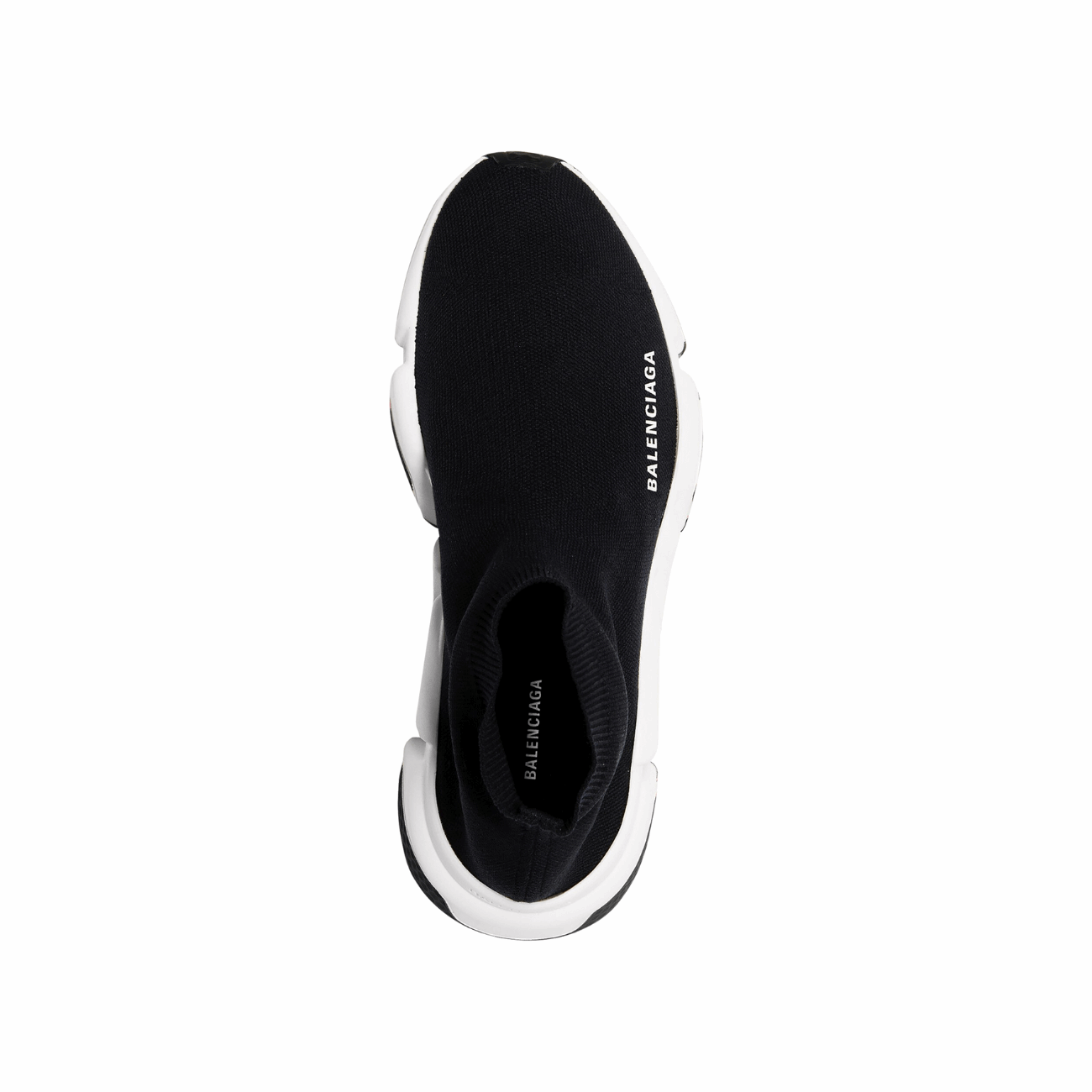 Balenciaga 645056W2DBQ1015 Speed Recycled Knit Men's Sneaker, Black