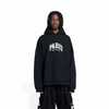 Balenciaga 674986TLVL81070 Cities Paris Wide Fit Men's Hoodie, Black