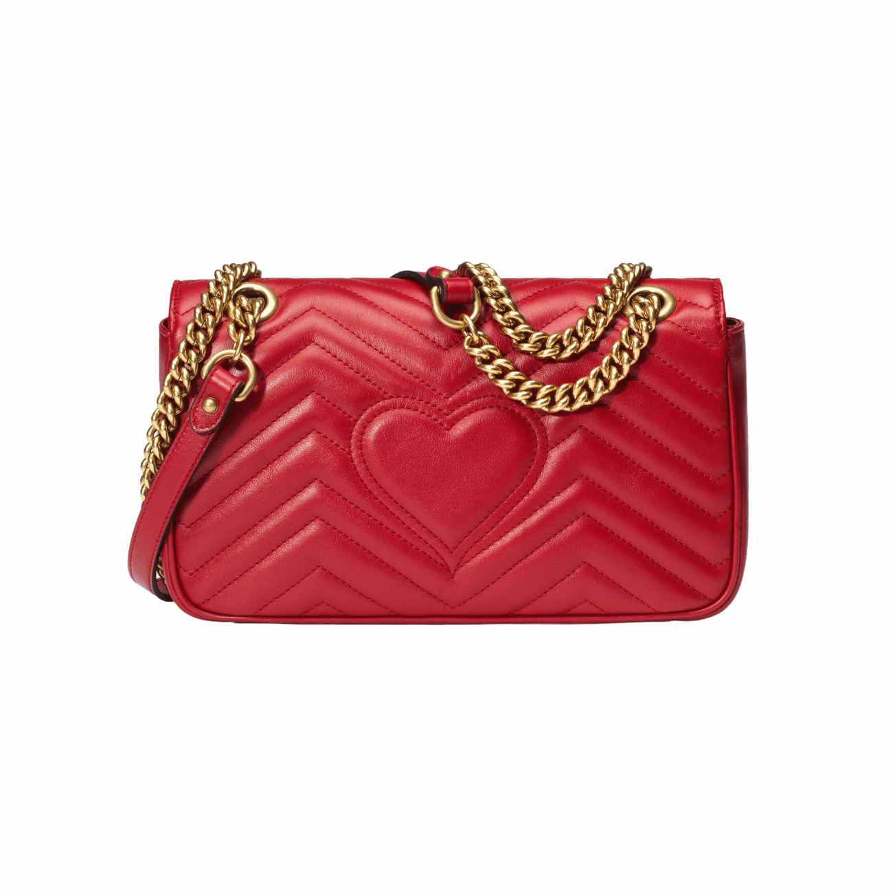 Gucci ‎443497 DTDID 6433 GG Marmont Small Shoulder Bag, Red