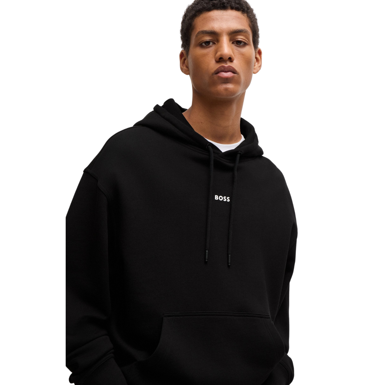 Boss Contrast Logo Cotton Terry Men's Hoodie