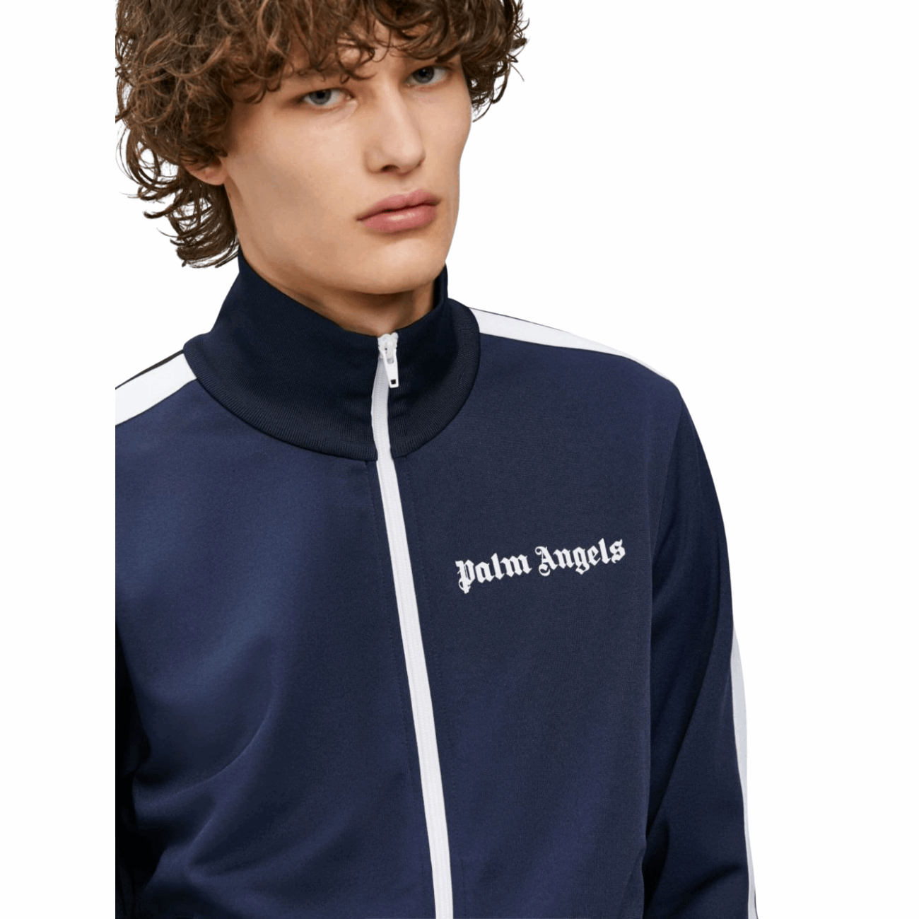 Palm Angels PMBD001C99FAB0044601 Logo Men's Track Jacket, Blue