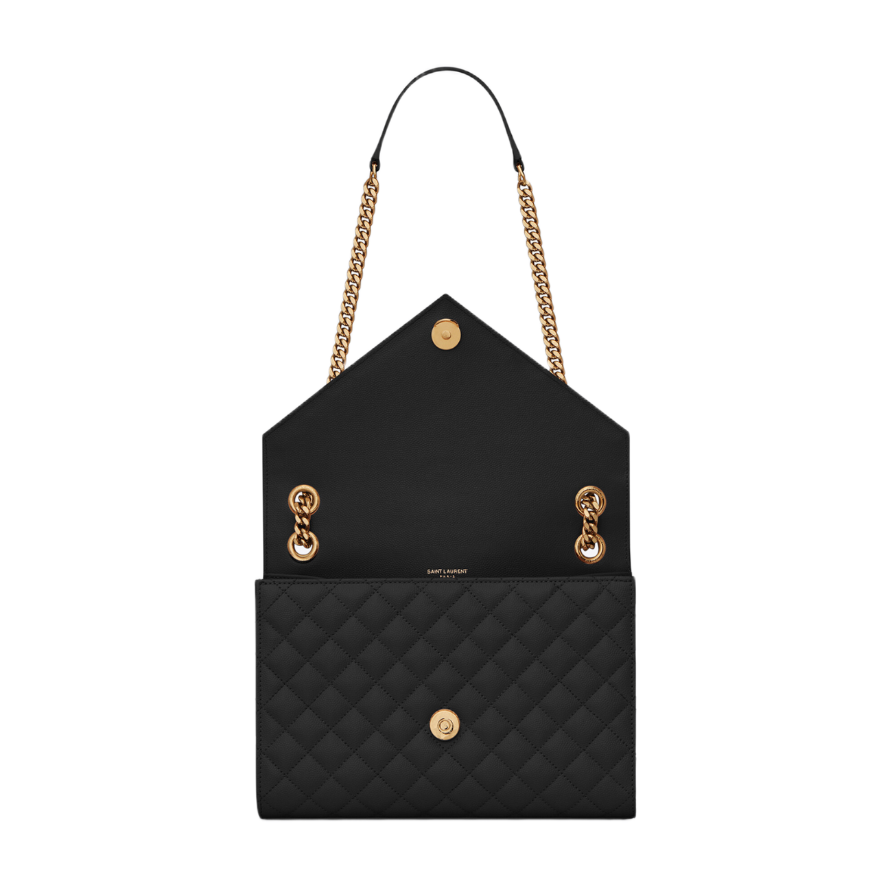 Yves Saint Laurent Envelope Medium Chain Bag in Mix Matelasse Grain De Poudre Embossed Leather Shoulder Bag