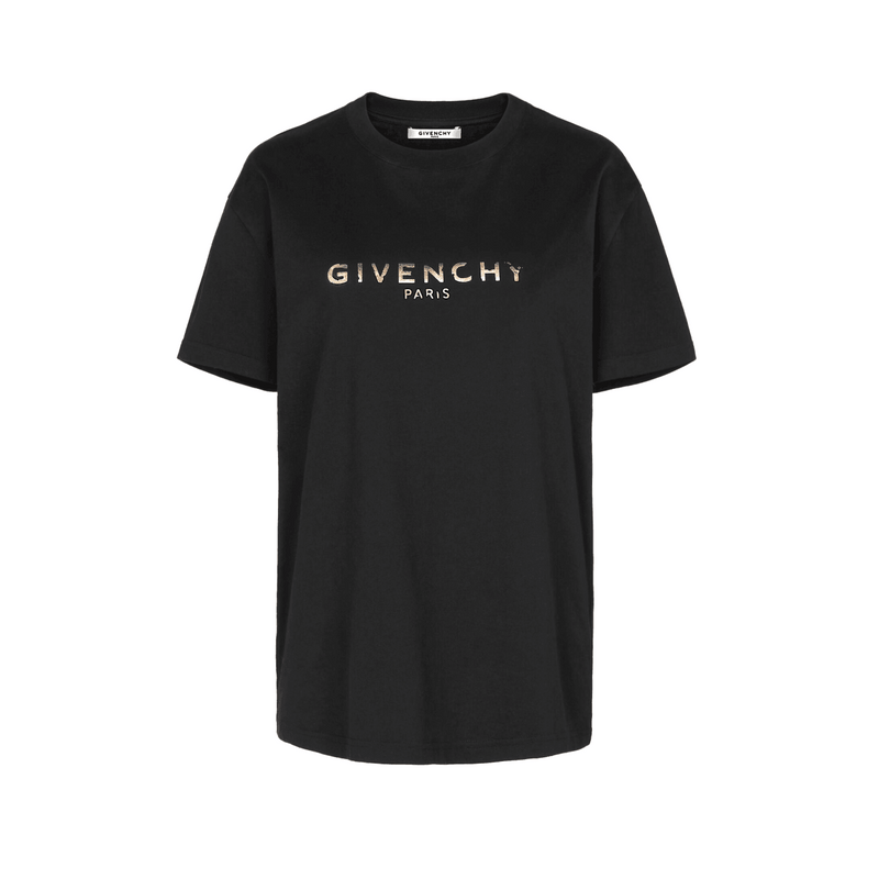 Givenchy BW70603Z2L 001 Vintage Givenchy Paris Masculine Fit Women's T-Shirt, Black - STYLIAN