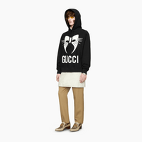 STYLIAN - Gucci 569828XJBTR1299 Manifesto Oversize Hoodie, Black